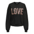 Sweat Only Onlkatya L/S Love Noir Femme