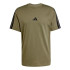T-shirt adidas Homme 3Bands Vert foncé/Noir