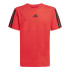 T-shirt adidas Enfant 3 bandes Rubpur/Noir