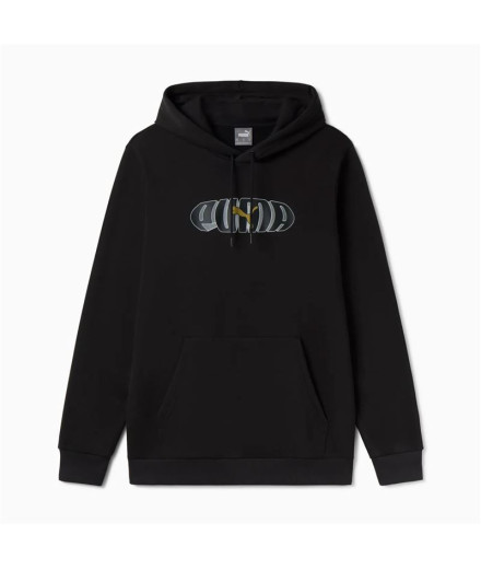 Sweat Homme Puma Essentials+ Graphic Hoodie Fl Black