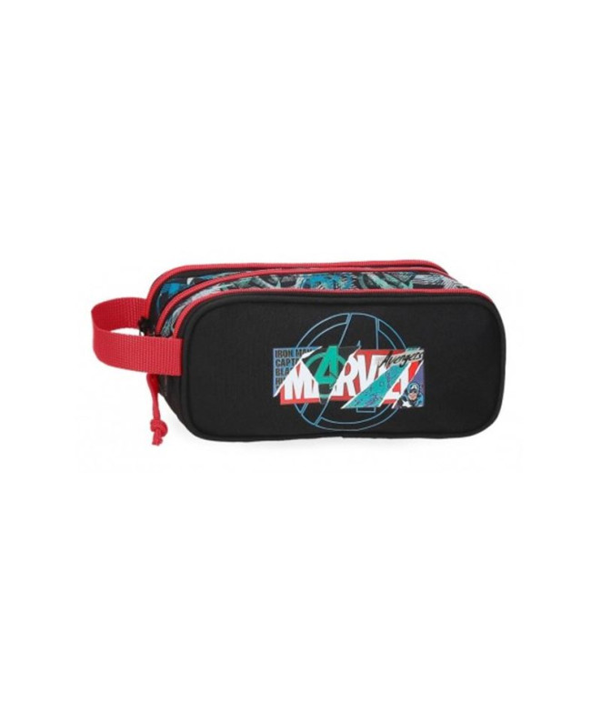 Trousse Marvel 3 compartiments Marvel Shield Noir