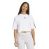 T-shirt adidas Femme Essentials Coton Loose 3Bands Blanc/Noir