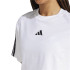 T-shirt adidas Femme Essentials Coton Loose 3Bands Blanc/Noir