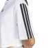 T-shirt adidas Femme Essentials Coton Loose 3Bands Blanc/Noir