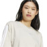 T-shirt adidas Femme petit ami à 3 bandes crème