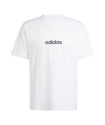 T-shirt adidas Homme Linerar Single Blanc/Noir