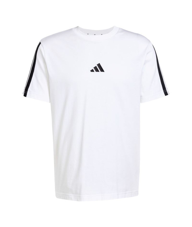 T-shirt adidas Homme 3 bandes simple blanc/noir