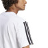 T-shirt adidas Homme 3 bandes simple blanc/noir