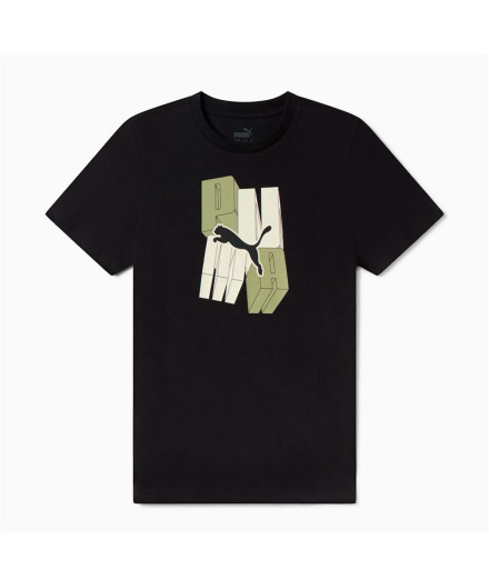 T-shirt Enfant Puma Essentials+ Graphic Noir