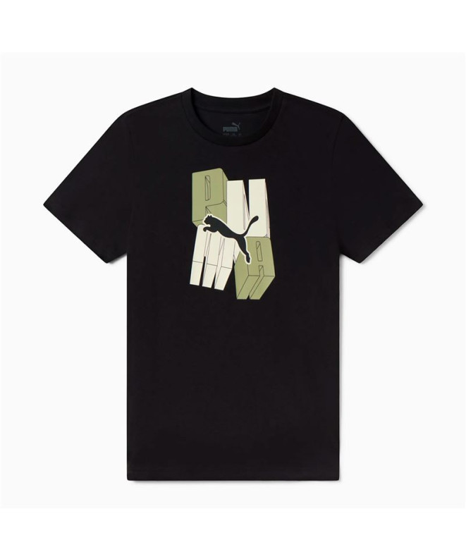 T-shirt Enfant Puma Essentials+ Graphic Noir