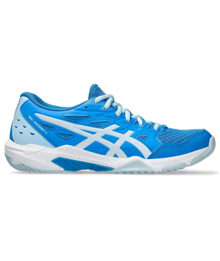Chaussures Handball Gel Femme de ASICS -Rocket 11 Bleu/Blanc