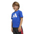 T-shirt adidas Enfant Grand logo bleu/blanc