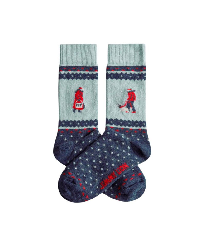 Chaussettes Jimmy Lion Winter New Yorkers Bleu...