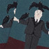 Chaussettes Jimmy Lion Hitchcock Crows Garnet