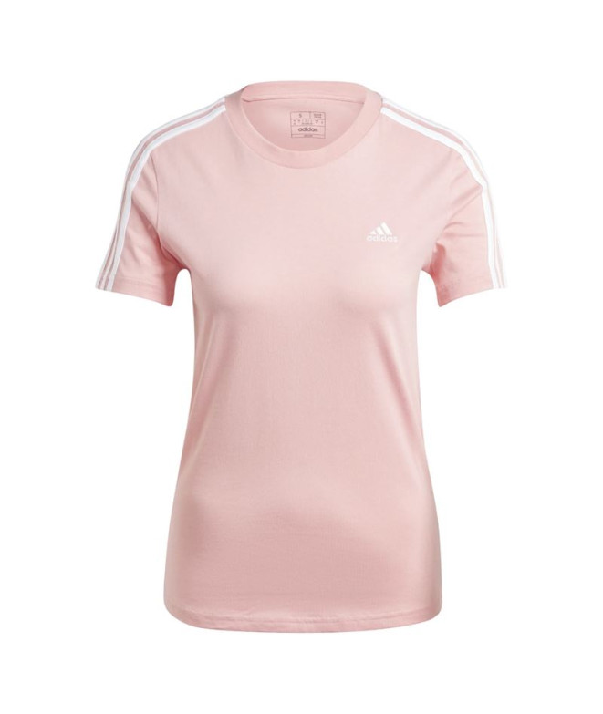 T-shirt adidas Femme Essentials Slim 3 Band Pink