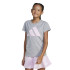 T-shirt adidas Fille Jogger Big Logo Gris/Rose
