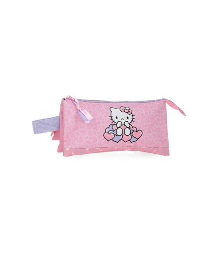 3C. Trousse à crayons. Hello Kitty Hearts & Dots Pink