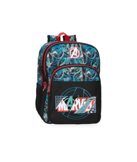Sac à dos Marvel 40Cm. 2 compartiments Marvel Shield Noir