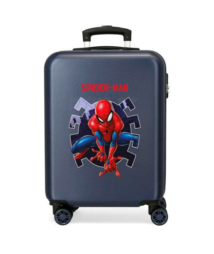 Trolley Marvel Abs 55Cm.4R.Spiderman Attack Bleu marine