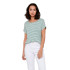 T-shirt Only moster Stripe S/S Jadeite Femme