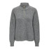 Sweat Femme Only Onltokyo Solid L/S Zip Dark Grey Melange