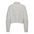 Sweat Femme Only Onlmelanie L/S Rollneck Light Grey Melange