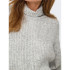 Sweat Femme Only Onlmelanie L/S Rollneck Light Grey Melange