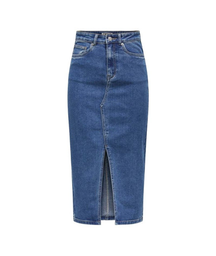 Pantalon Femme Only Onlsiri Front Slit Dnm Gua Black Denim
