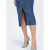 Pantalon Femme Only Onlsiri Front Slit Dnm Gua Black Denim