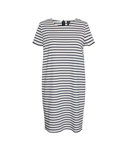 Robe Vero Moda Vmabby Ss Short Zip Dress Jrs Noos Snow White
