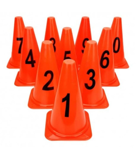 Set 10 Cônes Numérotés 1-10 Coti 23 Cm Enebe