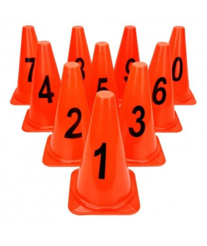 Set 10 Cônes Numérotés 1-10 Coti 23 Cm Enebe