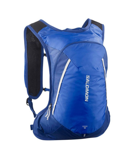 Sac à dos Trail Salomon de Cross 12 Bleu nautique/Limoge