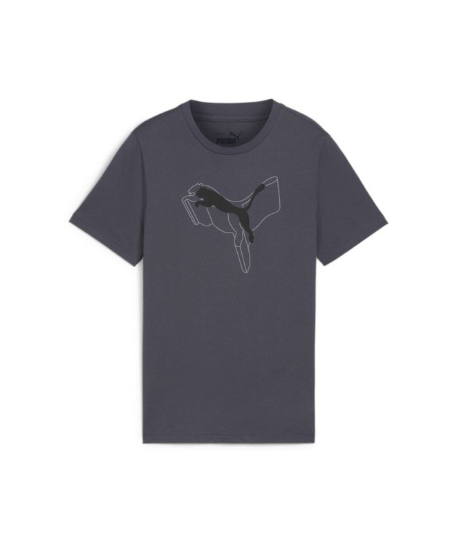 T-shirt Enfant by Puma Ess+ Logo Lab Graphic Grey