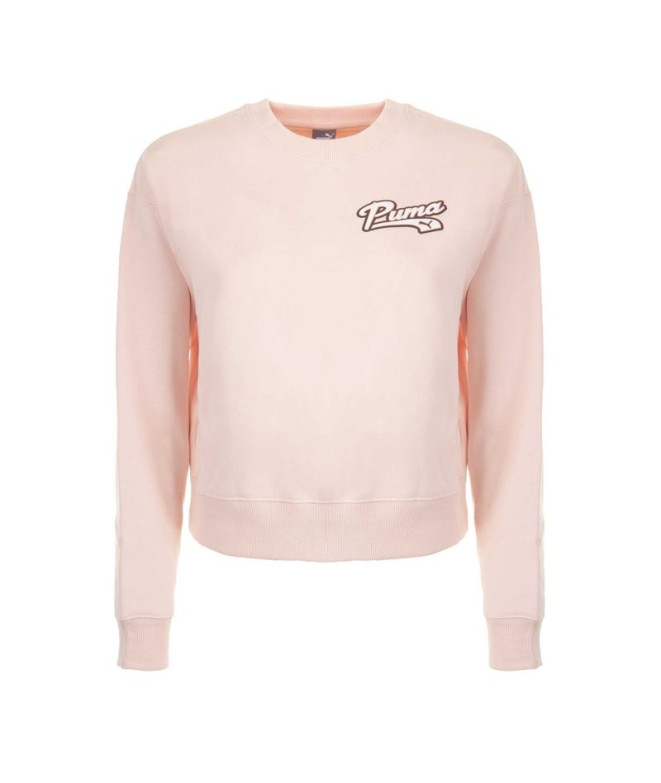 Sweat Femme by Puma Puma Script Crew Fl Pink