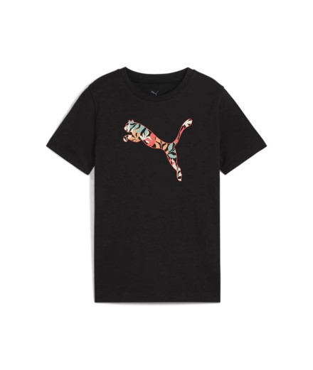 T-shirt Fille Puma Essentials Graphic II G Noir