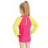 T-shirt Natation Haut Fille de Zoggs Long Sleeve Zip Sun Yellow/Pink