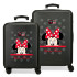 Set Disney Abs Luggage Trolley 2/ 55-68Cm.4W.My Pretty Bow Minnie Black