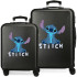 Set Disney Abs Luggage Trolley 2/ 55-65Cm.4R. Stitch Cute Noir