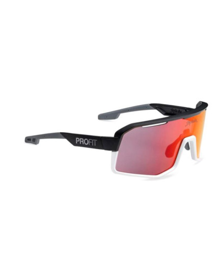 Spiuk Masques de cyclisme Profit BlackWhite Full Red Lens