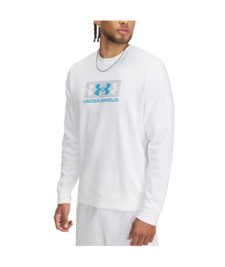 Sweat Under Armour Homme Rival Terry Logo Crew Blanc