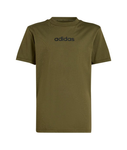 T-shirt adidas Enfant Lin 160 Vert foncé/Noir
