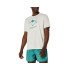T-shirt Trail Haut Homme de ASICS Fujitrail Logo Ss Beige/Blanc