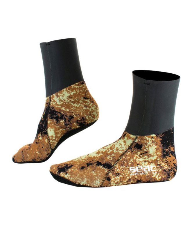 Chaussettes Peau de phoque Camo Marron 3 Mm
