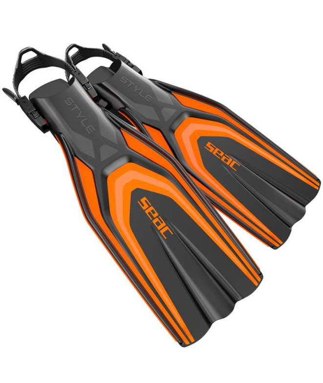 Palmes plongée de Seac Style Sling Strap Orange