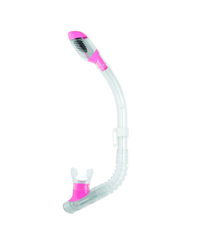 Tuyau de plongée Cressi Dry Junior Transp.-Rosa