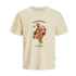 T-shirt Enfant Jack & Jones Joranatomy Skull Ss Crew Neck Sn Antique White