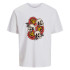 T-shirt Enfant Jack & Jones Joranatomy Skull Ss Crew Neck Sn Bright White