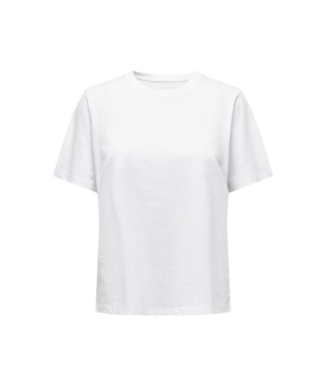T-shirt Femme Only Onlonly S/S Jrs Blanc