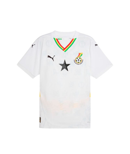 T-shirt Football de Puma Ghana Home Jersey Repl, blanc Homme